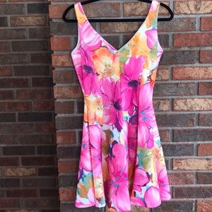 Beautiful bright spring floral dress